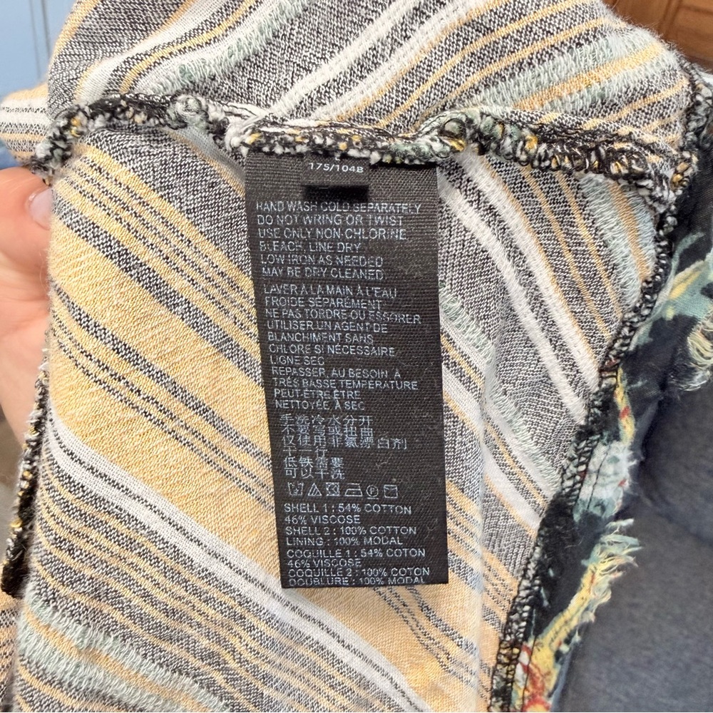 Free People Women's Under The Sun Tunic, Black Combo, Size Large - Picture 8 of 10